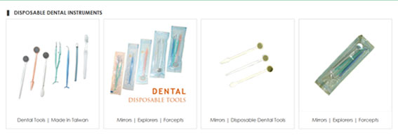 Disposable Mirrors | Forceps | Explorers | Plastic Plates | Saliva Ejectors
